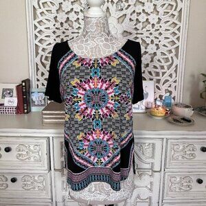 Cynthia Rowley geometric print t-shirt blouse